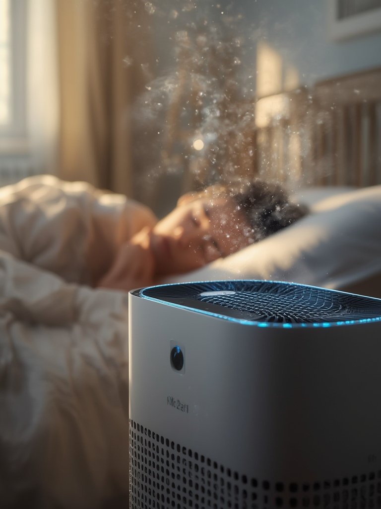 air purifier in action