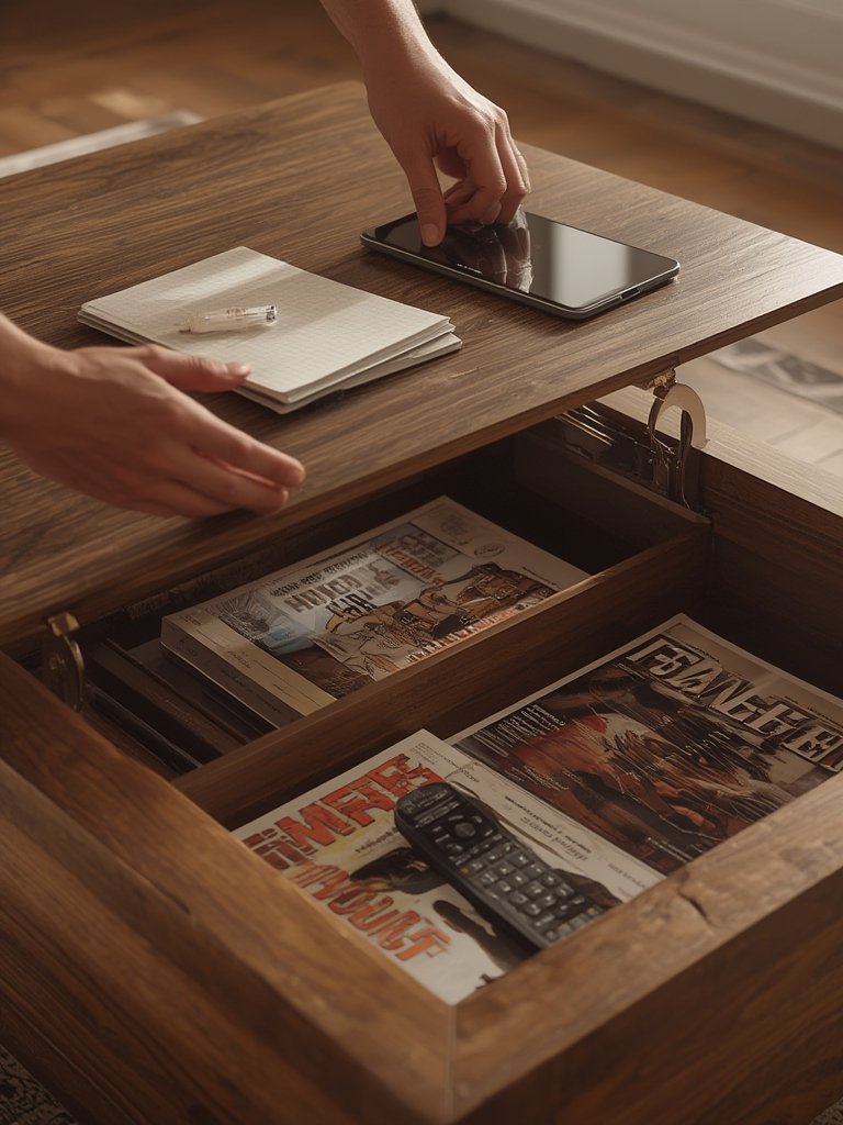 Lift top coffee table - Illustration 2