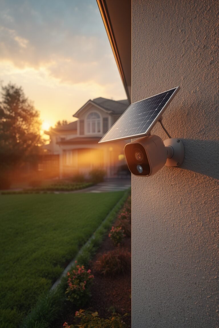 Solar powered security camera