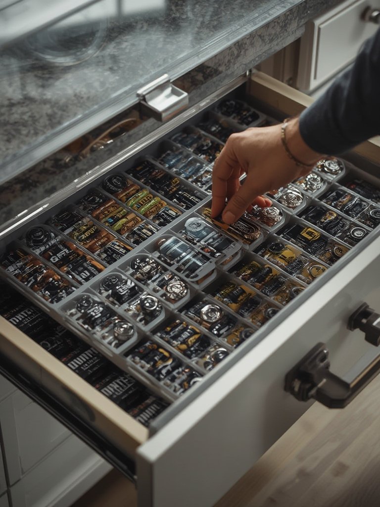 battery organizer in action