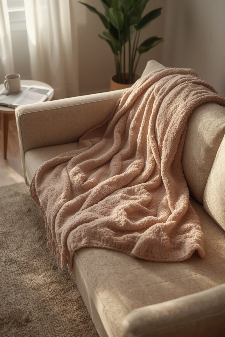 Electric heated blanket throw