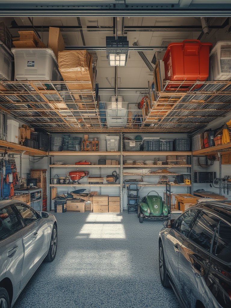 Garage ceiling storage racks heavy duty