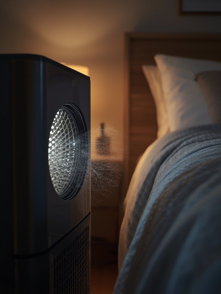 air purifier in action