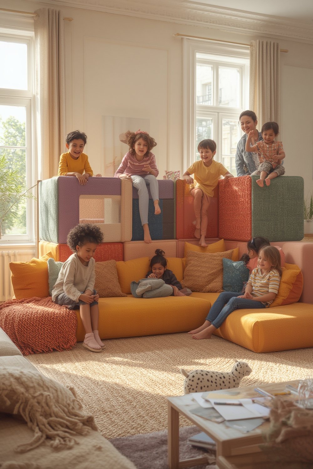 Kids modular play sofa - Illustration 1