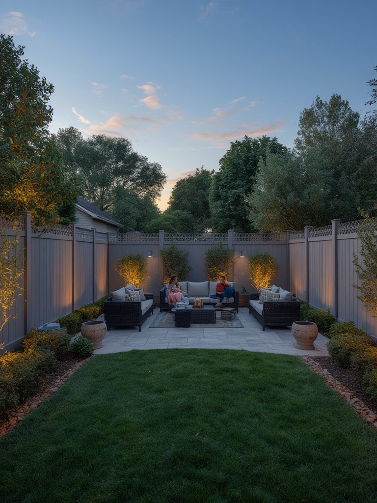 Outdoor privacy fence panels vinyl