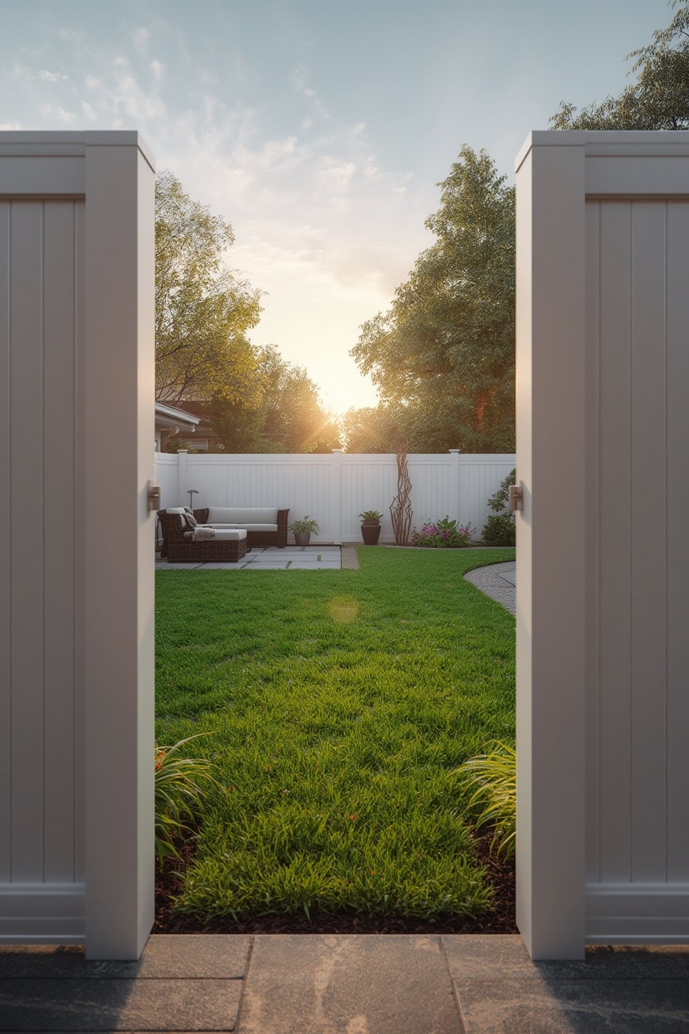 Outdoor privacy fence panels vinyl - Illustration 1