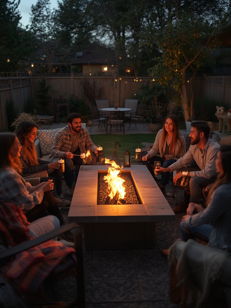 Outdoor propane fire table rectangular