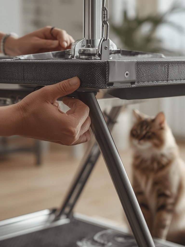 Pet grooming table foldable - Illustration 2