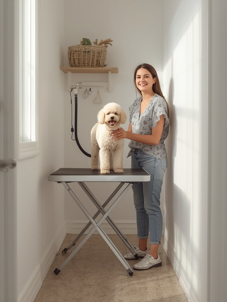 Pet grooming table foldable - Illustration 3