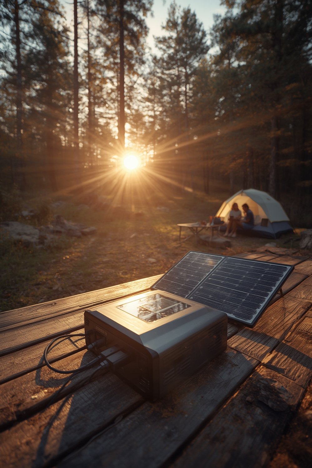 Portable power station solar compatible