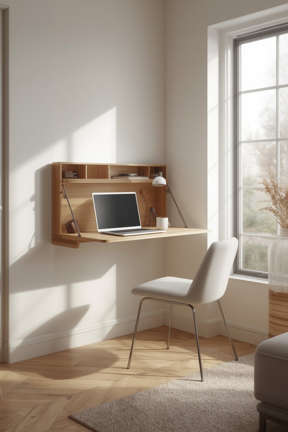 Wall mounted drop leaf desk - Illustration 1