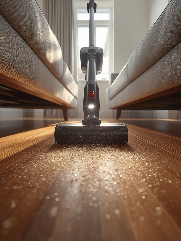 pet vacuum in action