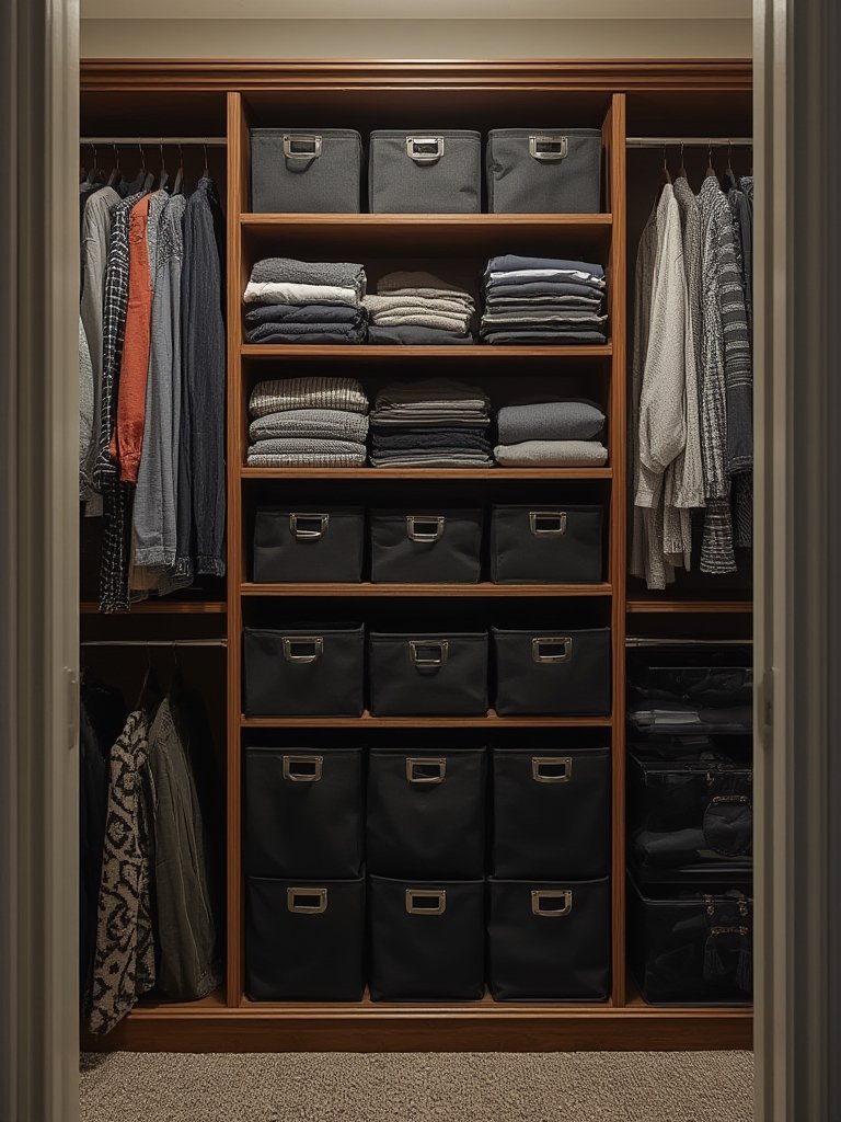 storage bins in action