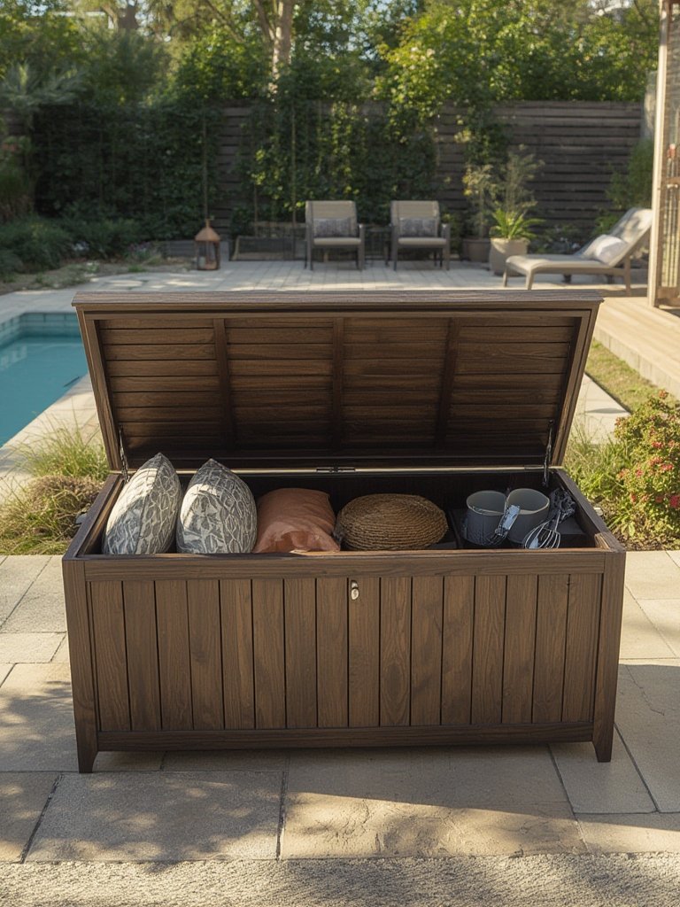 storage bench in action