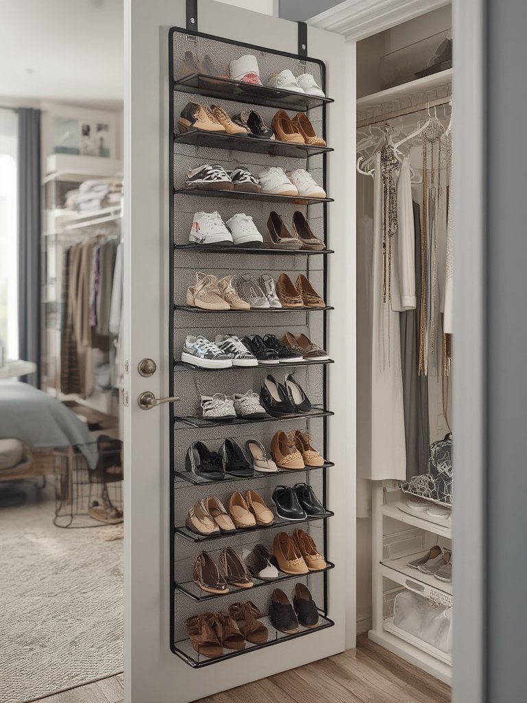 shoe organizer in action