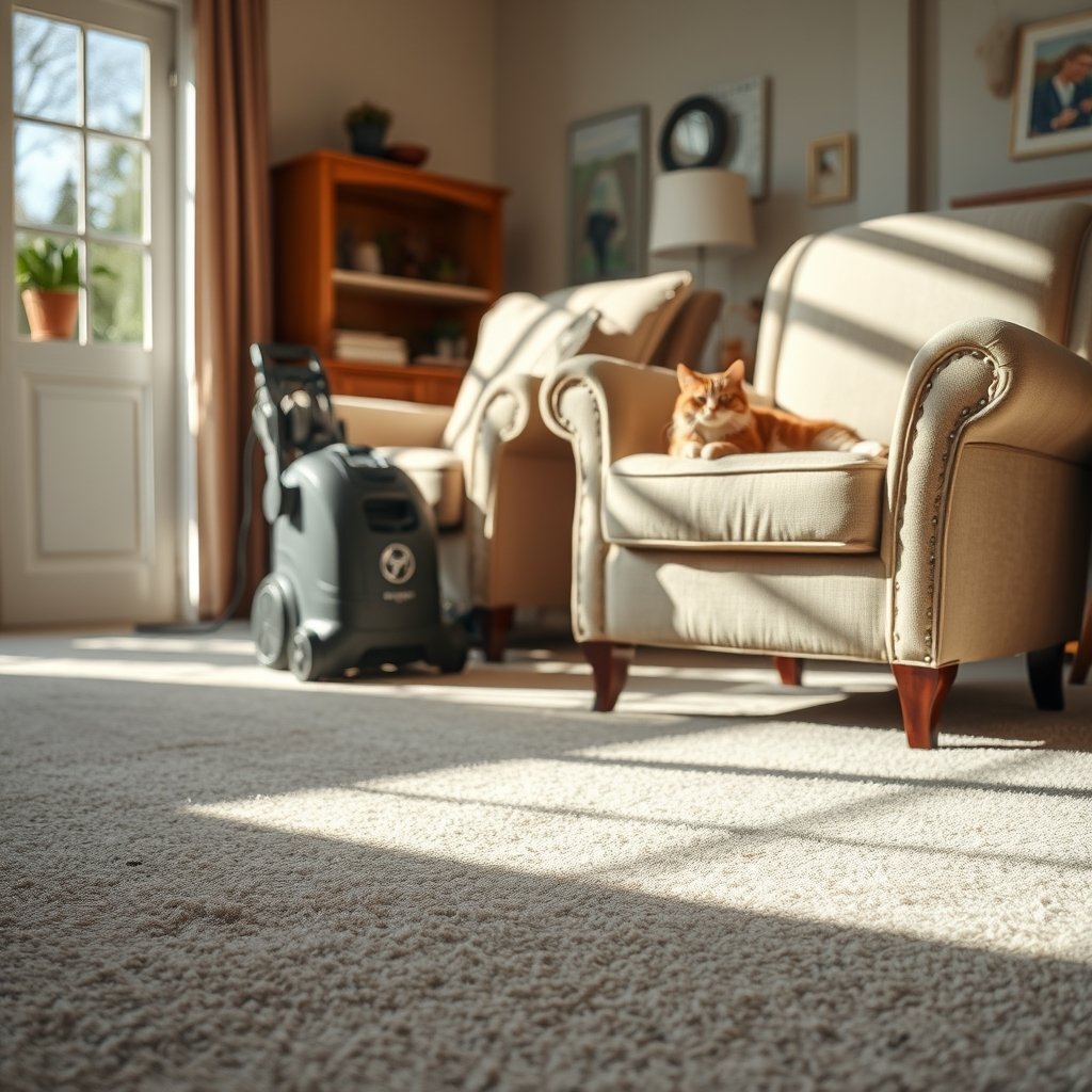 carpet cleaner in action