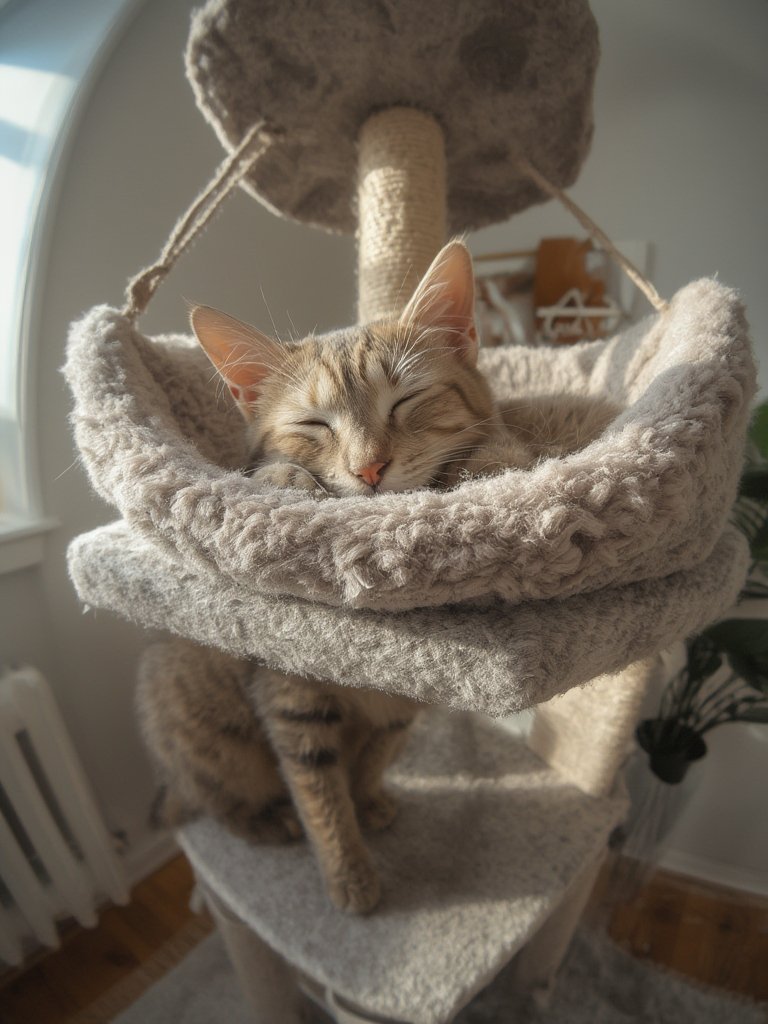 cat condo in action