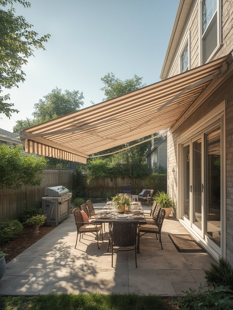 Heavy duty retractable awning manual