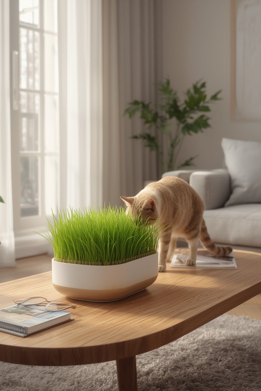 Indoor cat grass planter kit - Illustration 1