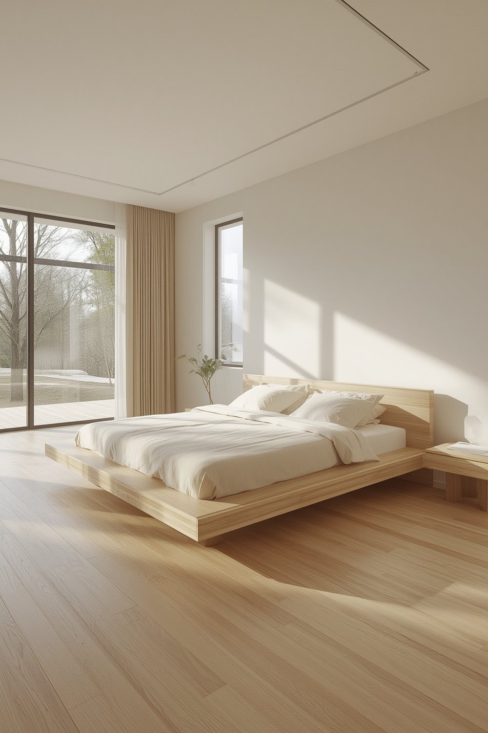 Minimalist platform bed low profile - Illustration 1