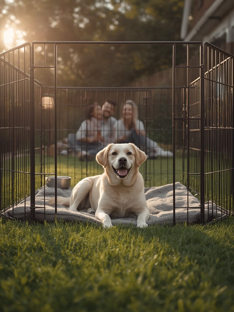 Outdoor dog playpen metal