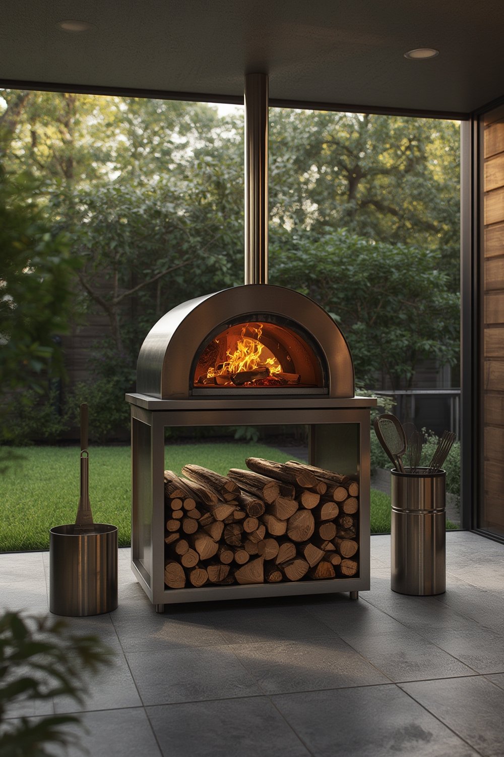 Outdoor pizza oven wood fired portable - Illustration 1