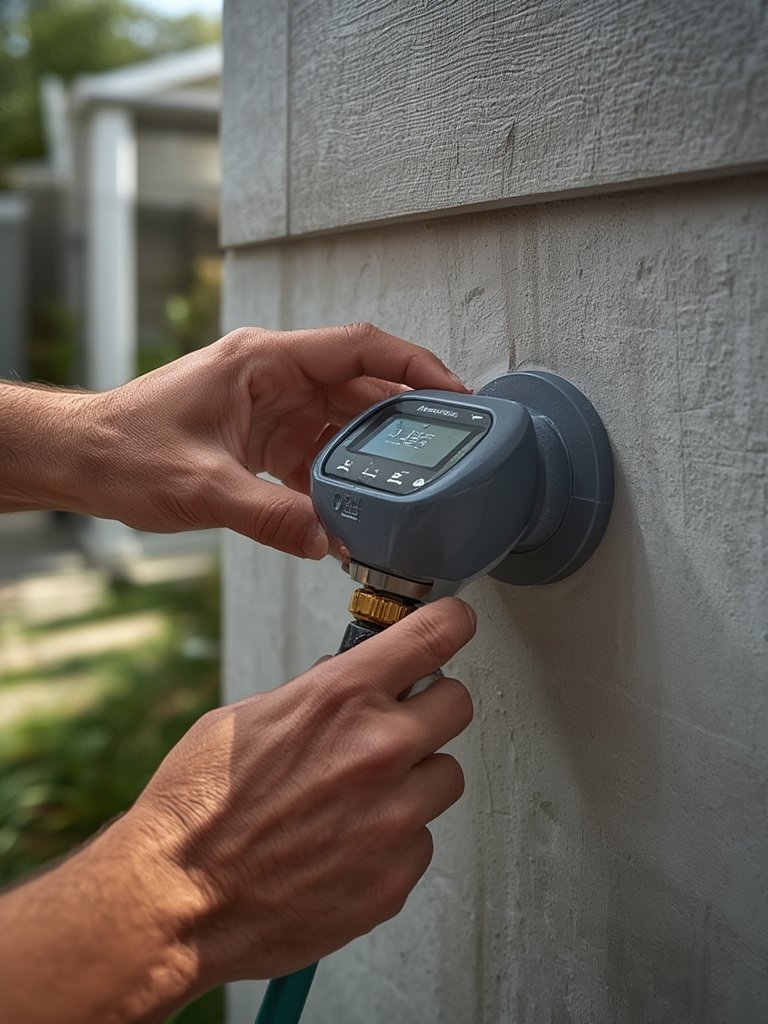 Smart irrigation timer hose faucet - Illustration 2