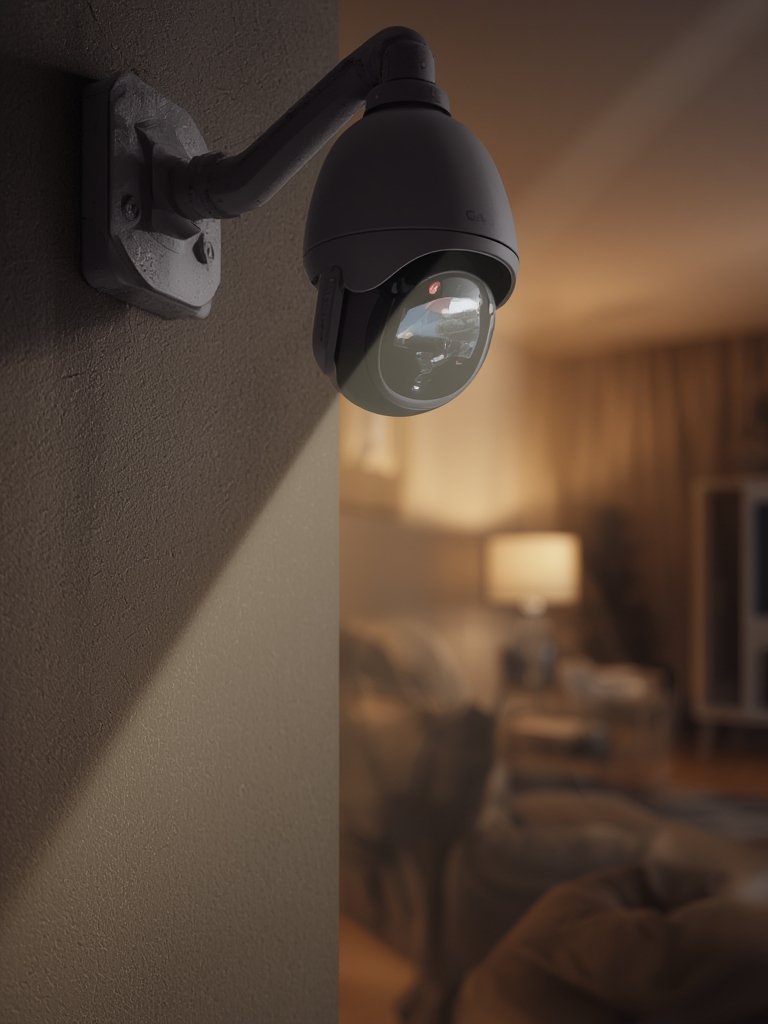 security camera in action