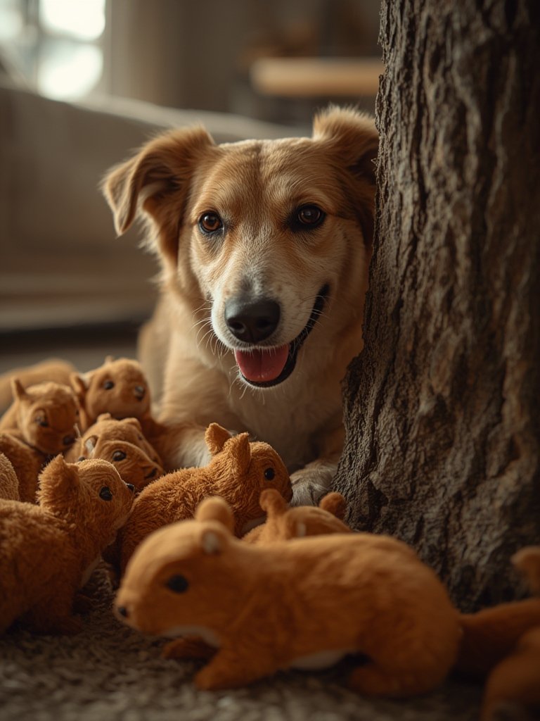 dog puzzle in action