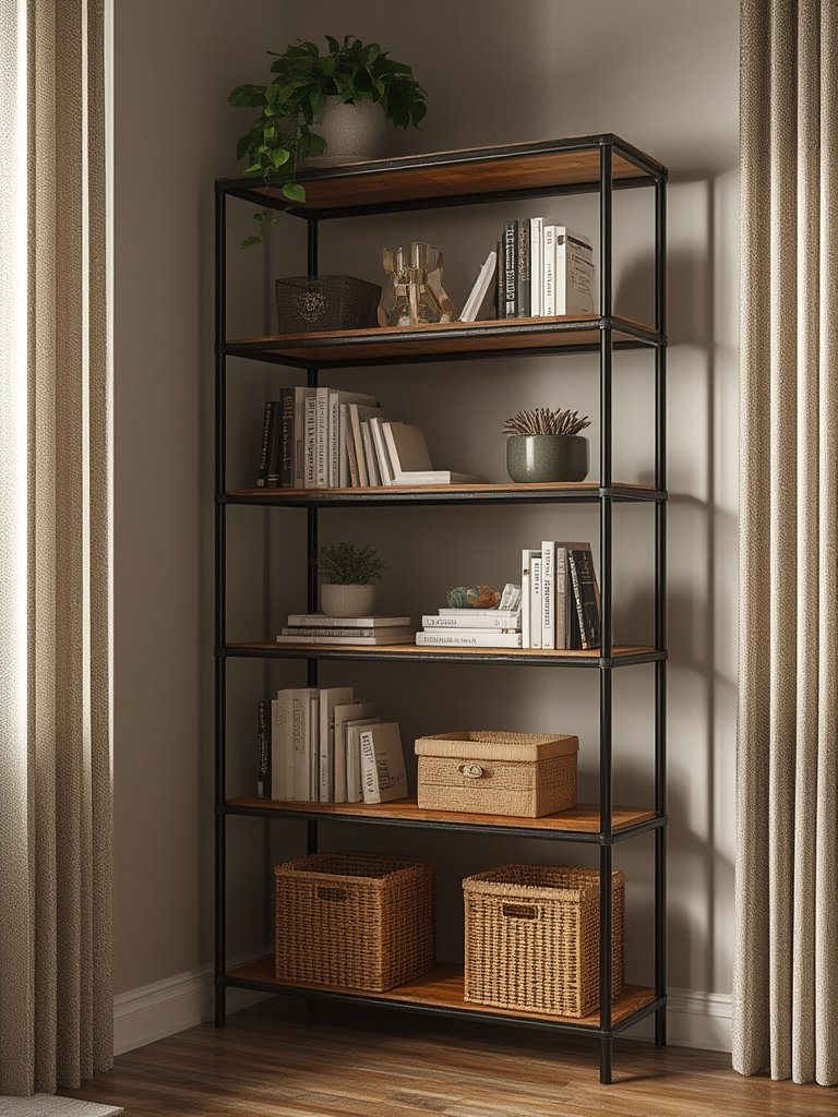 tall bookshelf in action